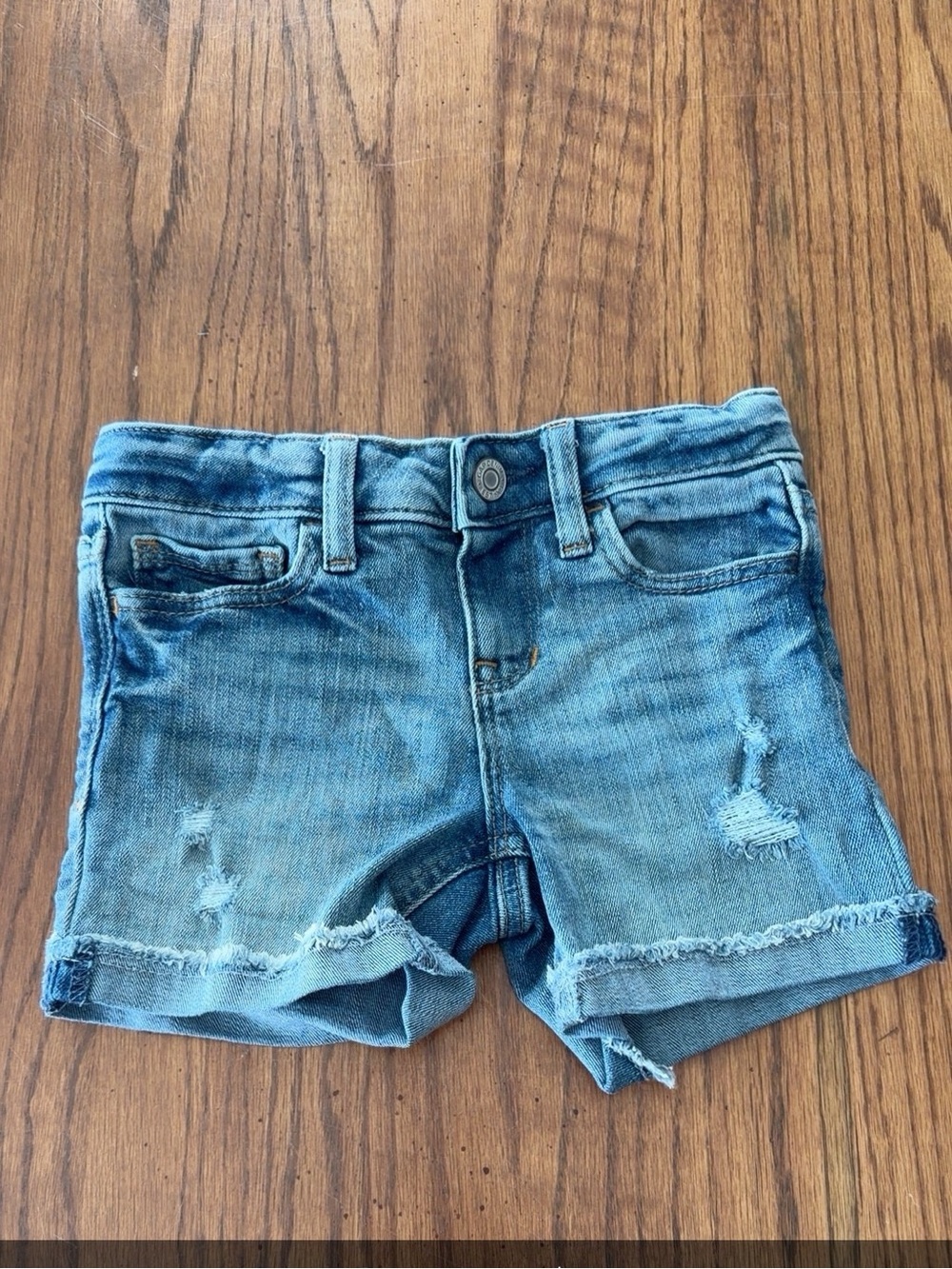 GAP Distressed Denim Shorts - Light Blue